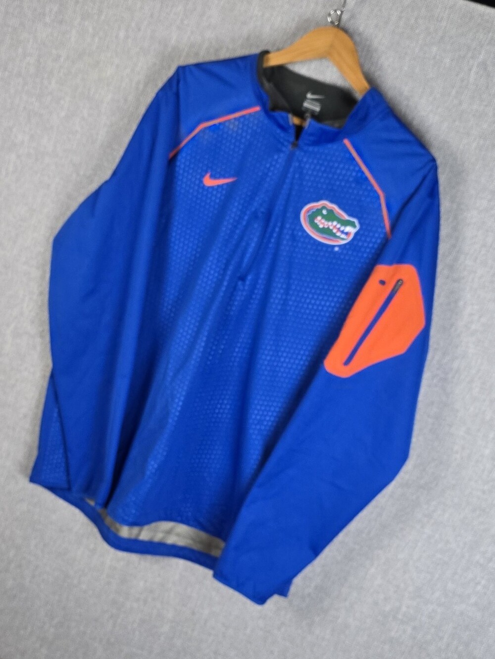 Nike Flordia Gators 1/4 Zip Pullover Windbreaker Blue Mens Sz XL